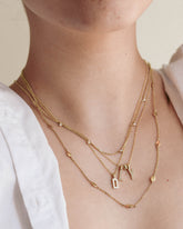Deco diamond letter necklace - Two Letters